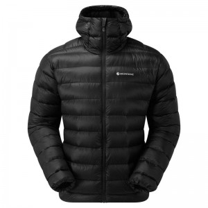 Black Montane Alpine 850 Lite Hooded Men's Down Jackets | RMX8835CR