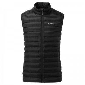 Black Montane Anti-Freeze Down Men's Vest | XJM1655FL