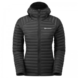 Black Montane Anti-Freeze Lite Hooded Women's Down Jackets | DOF4169FB