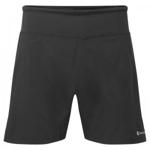 Black Montane Slipstream 5" Trail Running Men's Shorts | TCF369XZ