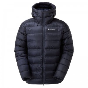 Dark Blue Montane Anti-Freeze XT Hooded Men's Down Jackets | URW7523TA