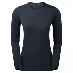 Dark Blue Montane Dart Lite Long Sleeve Women's T Shirts | JYG7557ZV