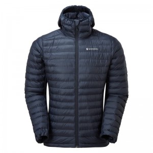 Dark Blue Montane Icarus Lite Hooded Men's Jackets | JUR1922OM