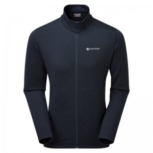 Dark Blue Montane Protium Men's Fleece Jackets | WWX3261GU