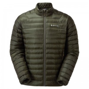 Dark Green Montane Anti-Freeze Men's Down Jackets | KNF6041AE