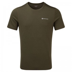 Dark Green Montane Dart Men's T Shirts | JKD6774US