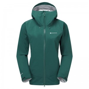 Dark Green Montane Phase XT Women's Waterproof Jackets | UNC590KE