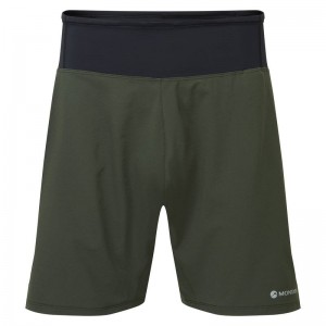 Dark Green Montane Slipstream 7" Trail Running Men's Shorts | XQV8346YP