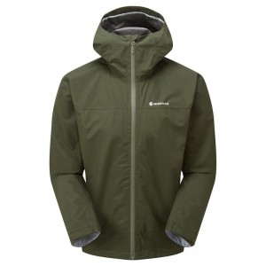 Dark Green Montane Spirit Men's Waterproof Jackets | SFN183SI