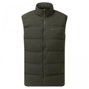 Dark Green Montane Tundra Down Men's Vest | NBE223GC