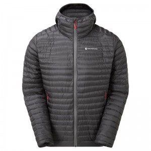 Dark Grey Montane Anti-Freeze Lite Hooded Men's Down Jackets | AXY209TU