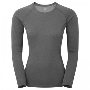 Dark Grey Montane Dart Long Sleeve Women's T Shirts | EIB8064NJ