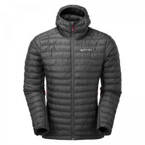 Dark Grey Montane Icarus Lite Hooded Men's Jackets | XAR8595QH