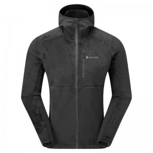 Dark Grey Montane Protium XPD Hooded Men's Fleece Jackets | MIX9294TD