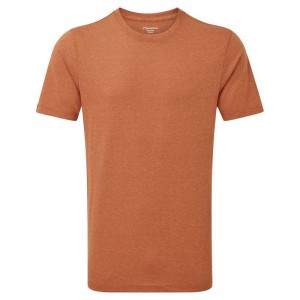 Dark Orange Montane Phase Men's T Shirts | SAD736BK