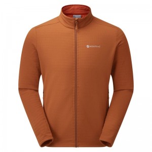 Dark Orange Montane Protium XT Men's Fleece Jackets | WIW566JM