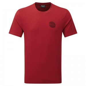 Dark Red Montane Transpose Men's T Shirts | BRL242CT