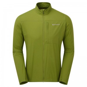 Green Montane Featherlite Windproof Men's Jackets | VGJ816GK