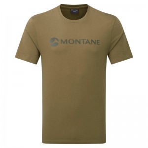 Green Montane Mono Logo Men's T Shirts | EOX2262LC