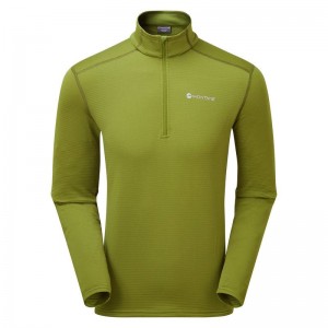 Green Montane Protium Lite Pull On Men's Fleece | WCF7230QV