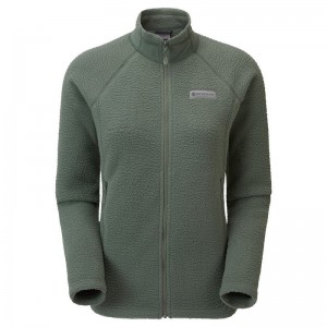 Grey Green Montane Chonos Women's Fleece Jackets | PWP1815OU