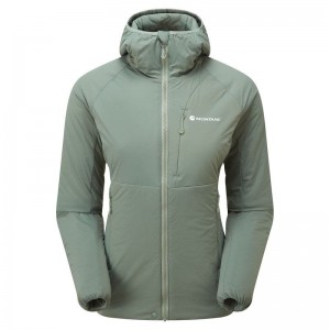 Grey Green Montane Fireball Women's Softshell Jackets | NYO5497EY