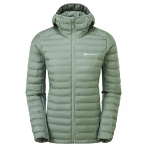 Grey Green Montane Icarus Lite Hooded Women's Jackets | UEI617RR