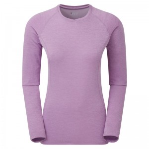 Grey Purple Montane Dart Long Sleeve Women's T Shirts | PNO4820IO