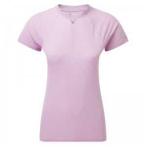 Grey Purple Montane Dart Nano Zip Women's T Shirts | PDC6751XA