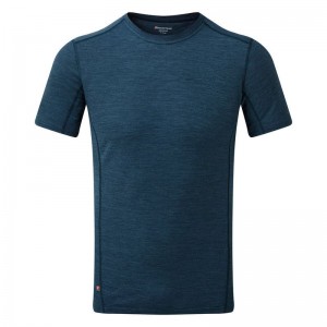 Navy Blue Montane Primino 140 Men's T Shirts | CFH9043LG