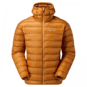 Orange Montane Alpine 850 Lite Hooded Men's Down Jackets | VEC22JV