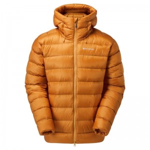 Orange Montane Anti-Freeze XT Hooded Men's Down Jackets | MKR3921SY