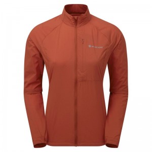 Orange Red Montane Featherlite Windproof Women's Jackets | OPE5268NF