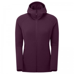 Purple Montane Protium XT Hooded Women's Fleece Jackets | TDA1262UO