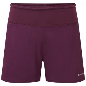 Purple Montane Slipstream Twin Skin Trail Running Women's Shorts | TLG3071GD