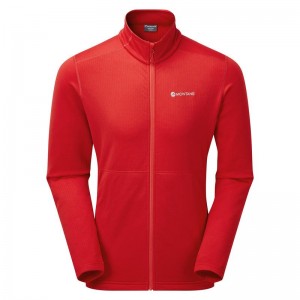 Red Montane Protium Men's Fleece Jackets | IXQ5565JB