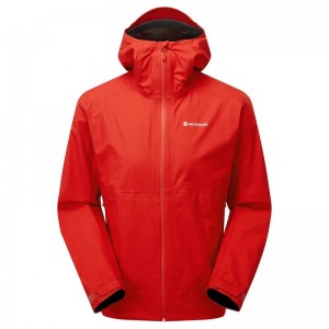 Red Montane Spirit Lite Men's Waterproof Jackets | TIZ5737OB