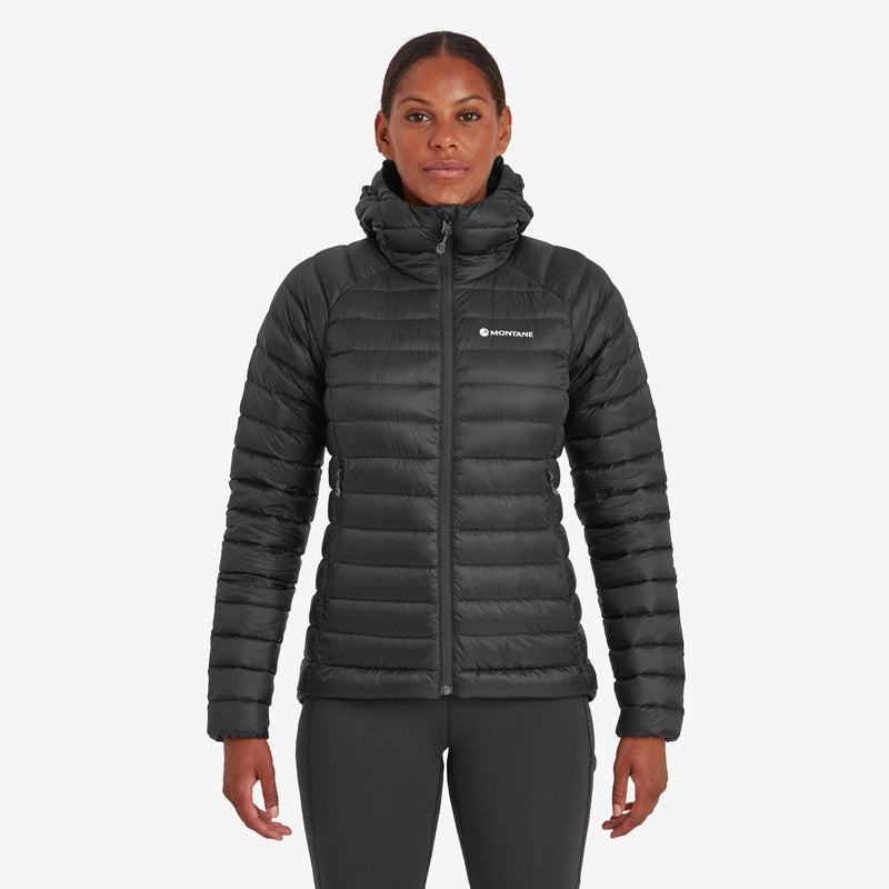 Black Montane Anti-Freeze Hooded Women\'s Down Jackets | XHX4130IW