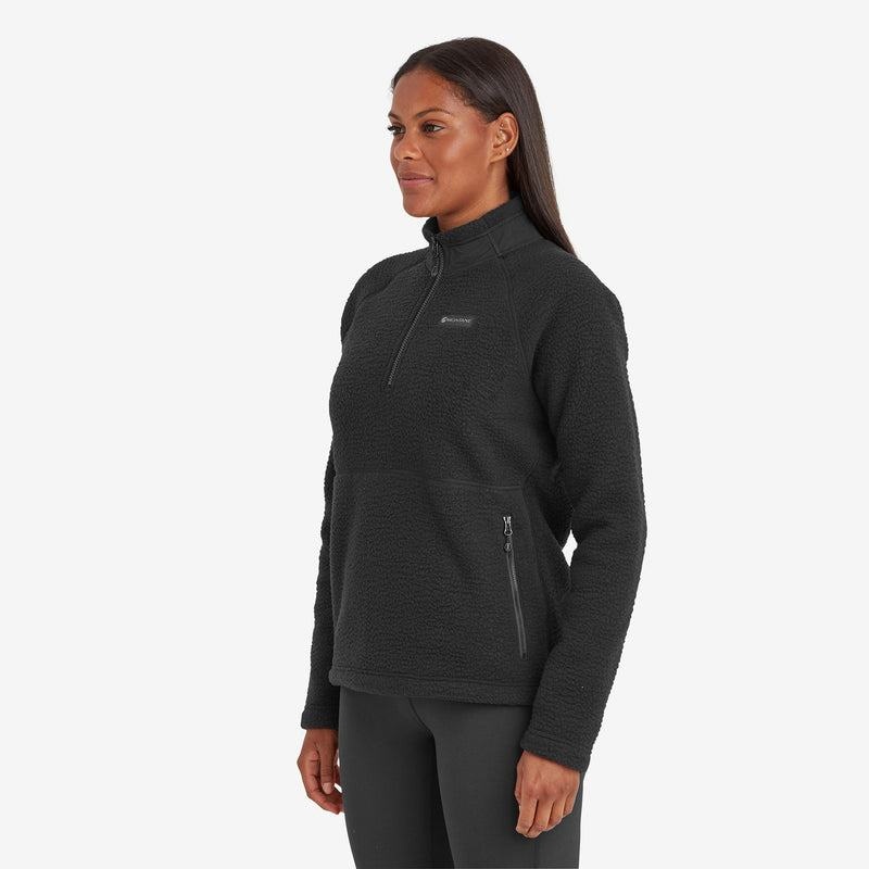 Black Montane Chonos Smock Pull On Women's Fleece | AKB4671TG