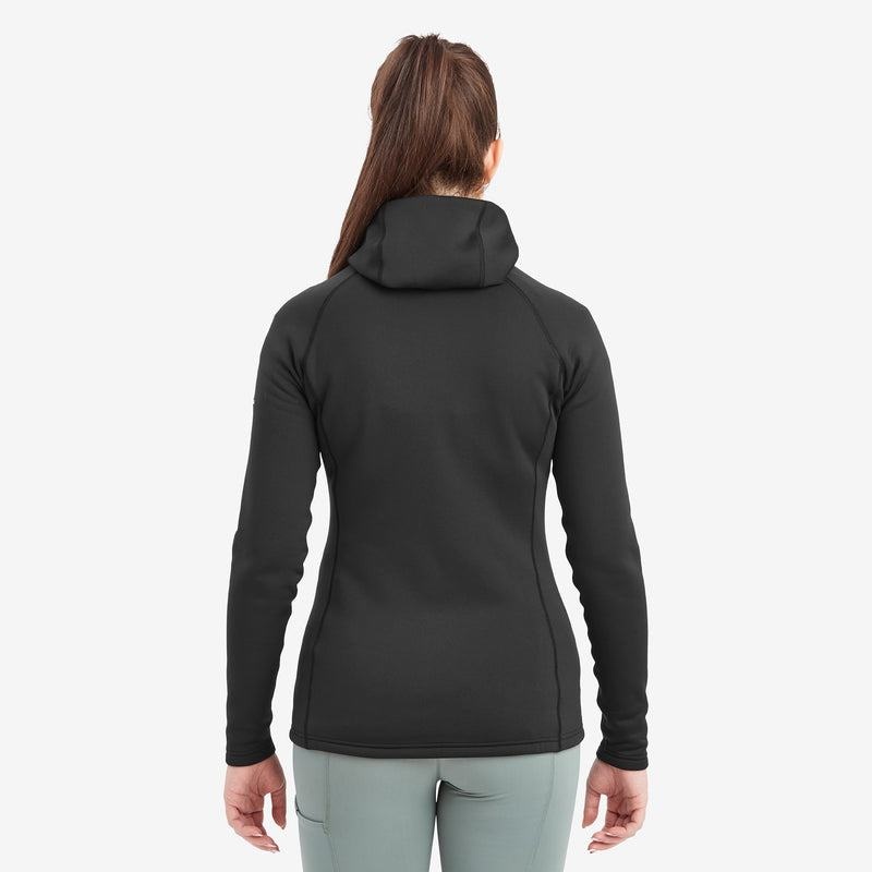 Black Montane Fury Hooded Women's Fleece Jackets | PEP5178LF