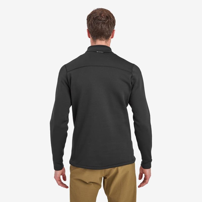 Black Montane Fury Zip Pull-On Men's Fleece | TPG5145PZ