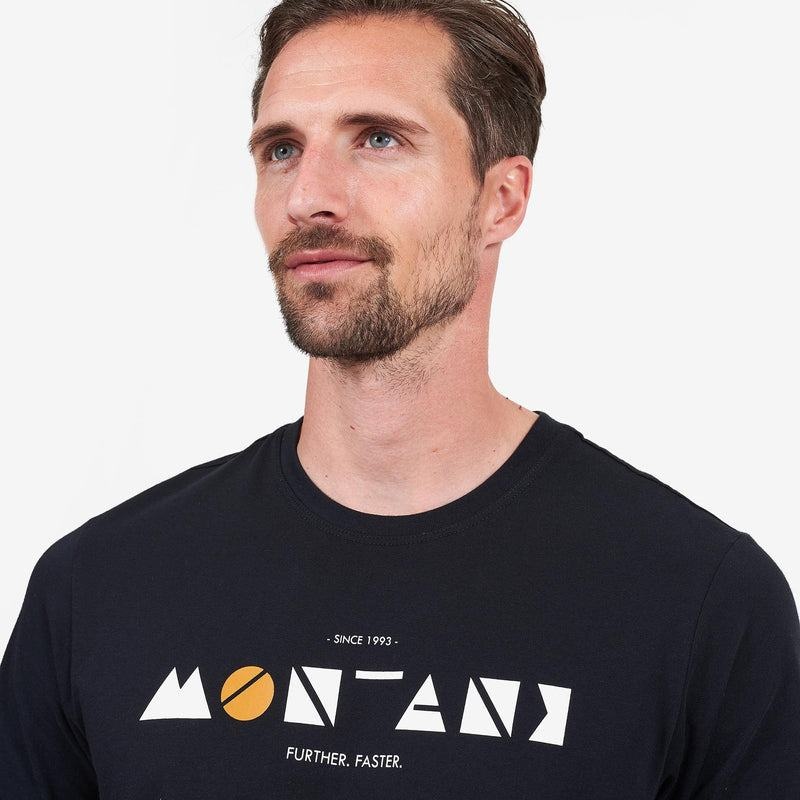 Black Montane Geometry Men's T Shirts | UJY2043GN