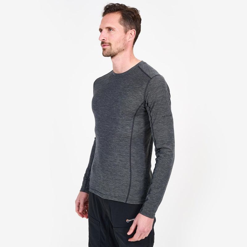 Black Montane Primino 140 Long Sleeve Men's T Shirts | HHW3728IL