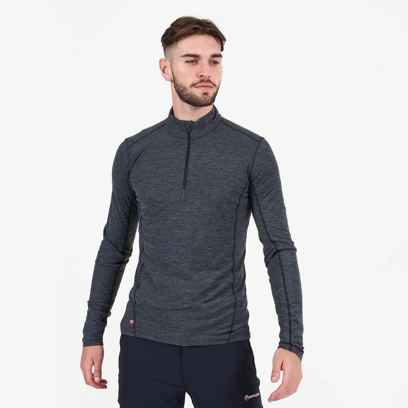 Black Montane Primino 140 Zip Neck Men's Base Layer Tops | MJZ9943QQ