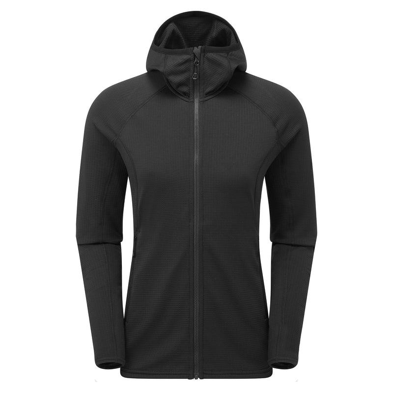 Black Montane Protium Hooded Women\'s Fleece Jackets | QUQ5835ME