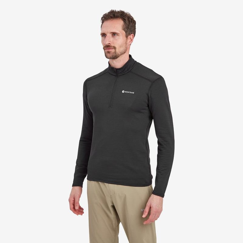 Black Montane Protium Lite Pull On Men's Fleece | PUN612EC