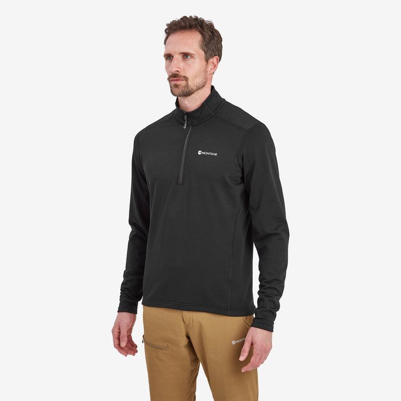 Black Montane Protium Pull On Men's Fleece | YBF5056QJ