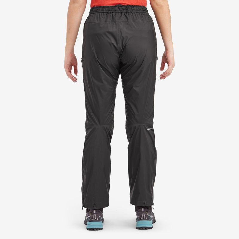 Black Montane Spirit Lite Waterproof Women's Trousers | FYN2599BM