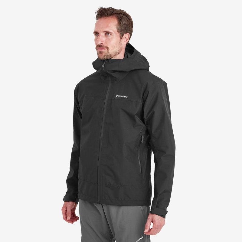 Black Montane Spirit Men's Waterproof Jackets | KZY2765WD