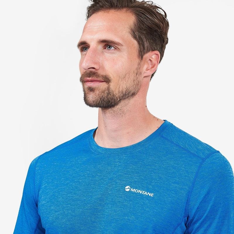 Blue Montane Dart Long Sleeve Men's T Shirts | VDQ8886JW